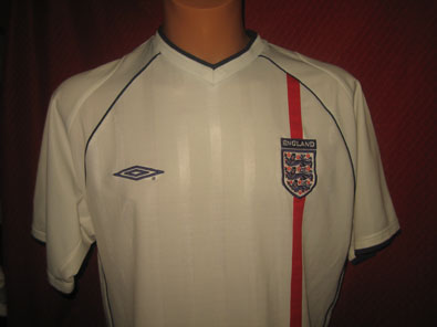 England home shirt years 2001-2003 size L