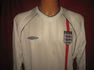 England home long slleved shirt years 2001-2003 size L